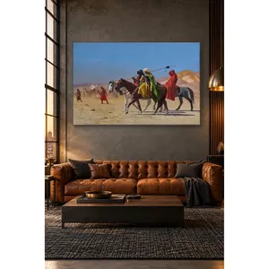 Impresión en lienzo de Fida Gerome: Caballeros con lanza en el desierto - Product Image 2