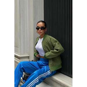 เสื้อแจ็คเก็ตบอมเบอร์แบบมีซี่โครงยี่ห้อ Michonne รุ่น 7059 -08 สำหรับฤดูใบไม้ร่วง - Product Image 6