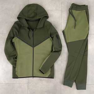 Conjunto de ropa deportiva informal de otoño para mujer, chaqueta negra con capucha y cremallera, pantalones para correr, Fitness, correr, logotipo ligero transpirable - Product Image 1