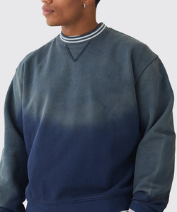 Vente en gros de sweatshirts délavés avec un logo imprimé sur mesure sweatshirts unis surdimensionnés sweatshirts à capuche streetwear lourds pour hommes - Product Image 3