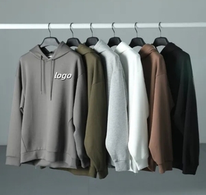 Alta calidad 360g polar peso pesado en blanco liso personalizado Puff impresión bordado Unisex hombres esencial Sudadera con capucha - Product Image 1