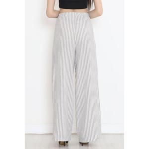 Pantaloni di lino a righe 17365.701 di pietra.