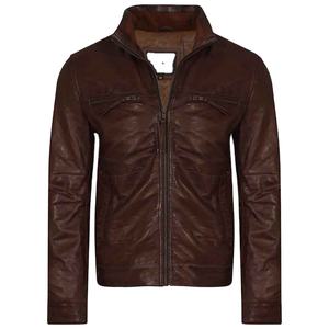 แจ็คเก็ตหนังแฟชั่นผู้ชายขายส่ง แจ็คเก็ตหนังแท้แฟชั่นผู้ชาย แจ็คเก็ตหนังซิปเท่ห์ แฟชั่นปี 2026 - Product Image 3