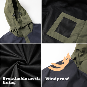 Veste coupe-vent pour homme avec doublure en mesh et poches zippées, veste softshell imperméable multifonction de qualité supérieure, utilisable toute l'année - Product Image 5