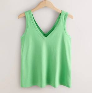 Ropa de gimnasio activa de algodón personalizada para mujer Chaleco de Yoga informal de verano camisetas sin mangas Jersey sólido venta al por mayor camisetas de gimnasio para mujer - Product Image 4