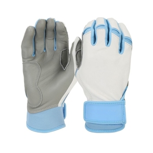 Gants de frappe de baseball bleu ciel, blancs et gris, légers, performants, avec paume antidérapante durable pour l'entraînement, fourniture OEM - Product Image 1