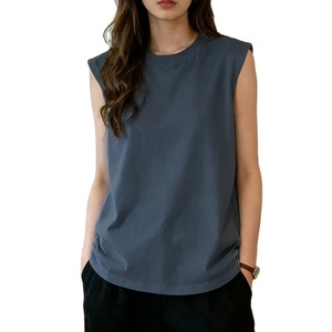 Débardeur ample sans manches pour femme, style décontracté été 2026, t-shirt basique quotidien doux et extensible, tenue féminine élégante - Product Image 3