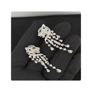 Fabricante Indio de Pendientes de Pantera de Oro de 14kt con Diamantes Genuinos de VS-SI | Exportador de Joyería Mayorista a Granel - Product Image 4