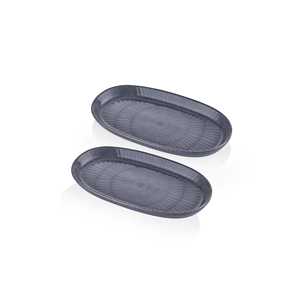 Ensemble de 2 plats de service ovales gris 26 cm pour midi - Product Image 2