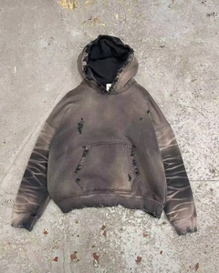 Sudaderas con capucha desgastadas para hombre, estilo Vintage, sudaderas con capucha transpirables y ecológicas para hombre, etiqueta personalizada y diseño personalizado - Product Image 1