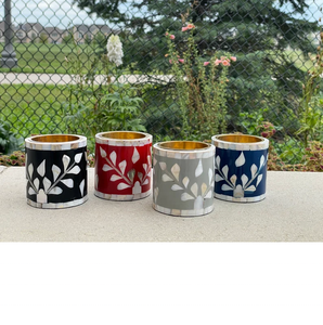 Brûleur en céramique Bakhoor de meilleure qualité fabriqué à la main Brûleur brillant multicolore avec incrustation d'os de nacre Décor de bureau Design moderne - Product Image 5