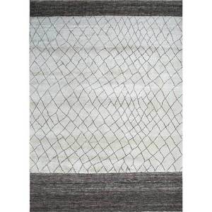 Zuri Large Area Hand Knotted 9x12 Beige & <b>Brown</b> Mohair <b>Wool</b> Rug AKWL-1145 Rectangular Abstract Pattern for Home & Hallway Use - Product Image 1