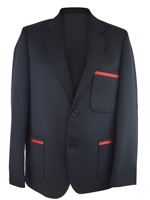 Blazer Escolar de Lana para Mujer de Alta Calidad, con Bordado Floral, Cierre de un Botón, Diseño Tejido, Capucha y Cuello de Solapa