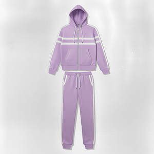 Conjunto de chándal con logotipo personalizado, ajuste cómodo, tela suave de primera calidad, perfecto para entrenamientos en el gimnasio, ropa informal y uniformes. - Product Image 1