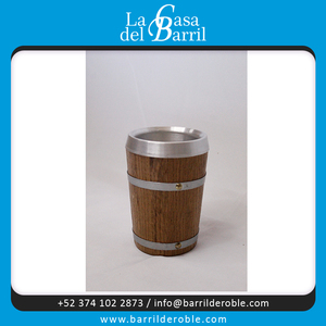 Bon prix sur un porte-bière artisanal en bois et en verre naturel de 400 ml, brun - Product Image 6