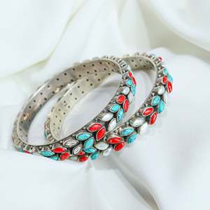 Bracelet fin en argent 925 Aasma, multi-pierres semi-précieuses - Product Image 4