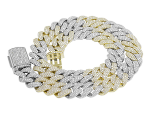 Cadena cubana de oro amarillo de 10 quilates con diamantes cultivados en laboratorio, collar exclusivo helado, joyería para hombre, ropa de calle y estilo Hip Hop - Product Image 2