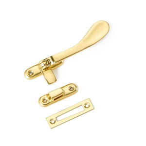 Attache de fenêtre à battant en laiton de luxe fabriquée à la main avec vernis doré antique, construction durable et touche décorative pour les maisons - Product Image 4