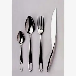 Juego de Cubiertos de acero inoxidable con diseño de flores, vajilla de calidad elegante para fiestas y eventos, cuchara, tenedor - Product Image 3