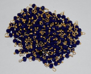 Royal <b>Blue</b> Crystal Faceted Single Wire Wrapped Beads Gold Plated Connector Chain for Jewelry Making <b>Necklace</b> Bracelet Earrings - Product Image 6