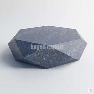 Mesa de centro hexagonal de Metal dorado moderno móvil de calidad superior para decoración de sala de estar o vestíbulo de Hotel - Product Image 3