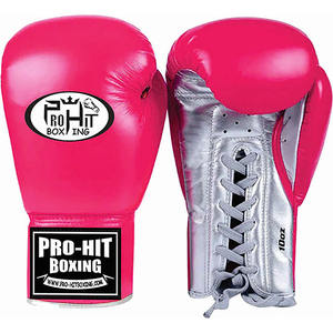Training Wear Hot Selling Custom Logo Multicolour Durable PU Construction Intense Training Competition <b>Lace</b>-up Boxing <b>Gloves</b> - Product Image 3