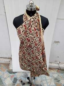 Écharpe en coton indien fait à la main châle d'été matériel modal impression de bloc de main paréo floral sarong vêtements de plage sexy-lot de gros - Product Image 3