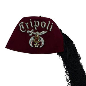Sombrero Fez Vintage Shriners con Borla y Pedrería, 100% Lana, Alta Calidad, Personalizado, Informal para Exteriores, Sombrero Masónico - Product Image 4