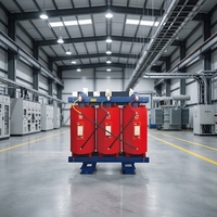 Transformateur sec 11kV 380V 220V 110V 50/60Hz à deux enroulements, système de refroidissement à faible bruit pour la distribution d'énergie, trois SCB10-11