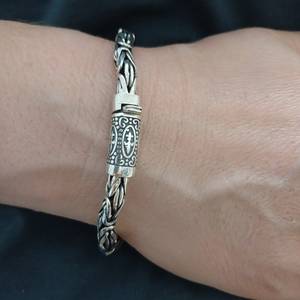 Nuevo modelo King Bracelet 925 Sterling Silver Byzantine Box Lock Bracelet para hombres y mujeres - Product Image 6