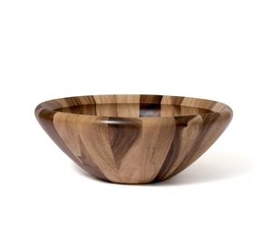 Bol en bois de table rond inachevé différentes tailles bol de service en bois d'acacia pour une utilisation au restaurant à bas prix - Product Image 6