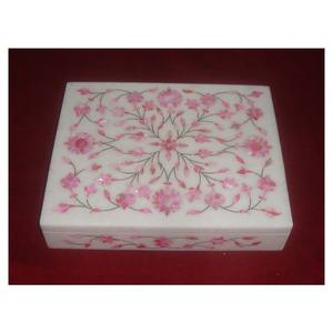 Boîtes en marbre blanc pur incrustées de nacre, meilleur design et haute qualité, boîtes en marbre incrustées - Product Image 1