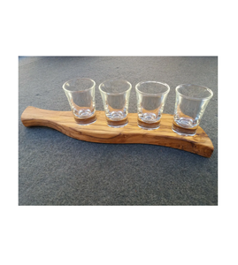 Factory Supply Mango Desk Cup <b>Glass</b> <b>Holder</b> Wood Shot <b>Wine</b> <b>Glasses</b> Storage Display Rack Countertop with Unique Design - Product Image 2