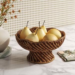 Tazón de fruta de ratán, decoración de presentación de comida Natural de nogal oscuro, productos vietnamitas al por mayor ecológicos - Product Image 3