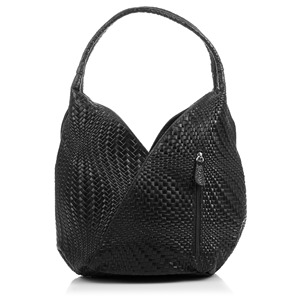 Sac à bandoulière Jesi pour femmes. Cuir véritable daim gravé entrelacement. 33x18x33cm. Fabriqué en Italie. - Product Image 2
