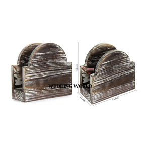 ที่ใส่กระดาษเช็ดปากสีขาวไม้ที่ใส่ทิชชู่งานแฮนด์เมดดีไซน์หรูหรา - Product Image 5