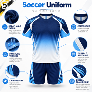 Uniformes Deportivos de Fútbol Personalizados, Ofrecen Ajuste Cómodo, Materiales Transpirables y Movimiento Flexible para Equipos, Clubes y Escuelas - Product Image 6