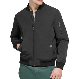 Chaqueta de bombardero informal para hombre Servicio OEM Más vendido 100% Poliéster Impermeable Tela de lona de invierno Procesamiento en bruto - Product Image 1