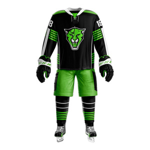 Best Selling Customizable Professional <b>Ice</b> Hockey Uniform Sets High Quality Breathable 100% Polyester Sportswear Various Colors - Product Image 2