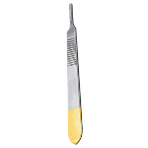 Demi-manche de scalpel doré en acier allemand BP poignée porte-lames No 3 pour chirurgie chirurgicale porte-lame taux de gros OEM - Product Image 1