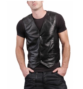 Men Leather Vest Cycle and <b>Motorcycle</b> Leather Vest for Men and Women Custom Pockets Leather Vest - Product Image 1