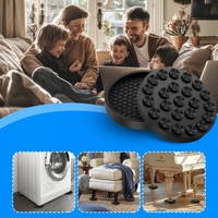 Patins de protection en caoutchouc alvéolé pour pieds de meubles avec ventouse, antidérapants, anti-rayures, anti-vibrations pour canapé, chaise, table
