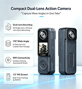 IFA03 Q1 Caméra d'action miniature 4K à double objectif, portable, étanche, 170° °   Caméra d'action 360° avec écran IPS grand angle de 1,5 pouces - Product Image 5