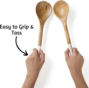 Cuchara Industrial con acabado marrón de madera Natural, cubiertos esenciales, cubiertos hechos a mano, cuchara para ensalada de madera, tenedor, revestimiento de resina para fiesta - Product Image 2