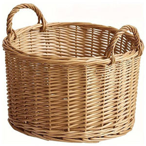 Panier de rangement en rotin naturel tressé à la main avec poignée, style moderne, pour fruits, cadeaux, nourriture - Product Image 6