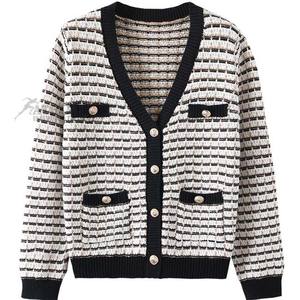 Prix usine personnalisé surdimensionné hommes laine coton tricoté Cardigan pull broderie imprimé personnalisé respirant chandails - Product Image 2