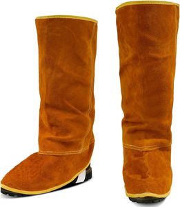 รองเท้างานเชื่อมหนังฝาครอบรองเท้าป้องกันความปลอดภัยและป้องกันประกายไฟสำหรับอุตสาหกรรมป้องกันเท้า OEM/ODM 2025 - Product Image 3