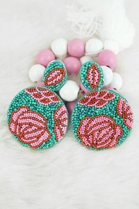 Intricate <b>Threaded</b> Earrings with Seed <b>Bead</b> Detail - Product Image 4