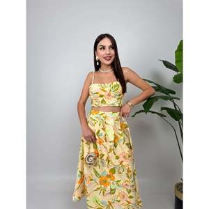 Vestido Maxi Estampado para Mujer missJANELL en Azul, Elegante Vestido Casual de Verano para Vacaciones, Mezcla de Lino y Poliéster, Corte Cómodo - Product Image 6