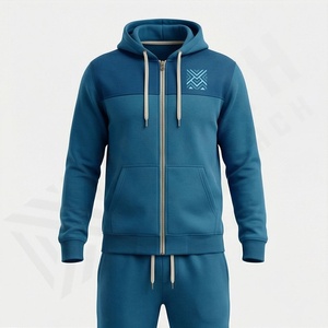 Chándales Personalizados con Logotipo para Hombre, Conjuntos Deportivos para Gimnasio, Entrenamiento, Chándal para Correr, Conjunto de Dos Piezas con Sudadera con Capucha, Ropa Deportiva para Gimnasio y Fitness - Product Image 1